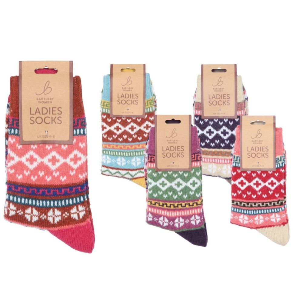 Bartleby Ladies Printed Socks (Choice of 5)