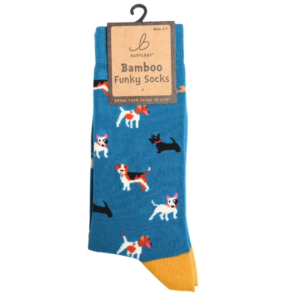 Bartleby Men's Doggy Diva Funky Bamboo Socks - Size 4-7