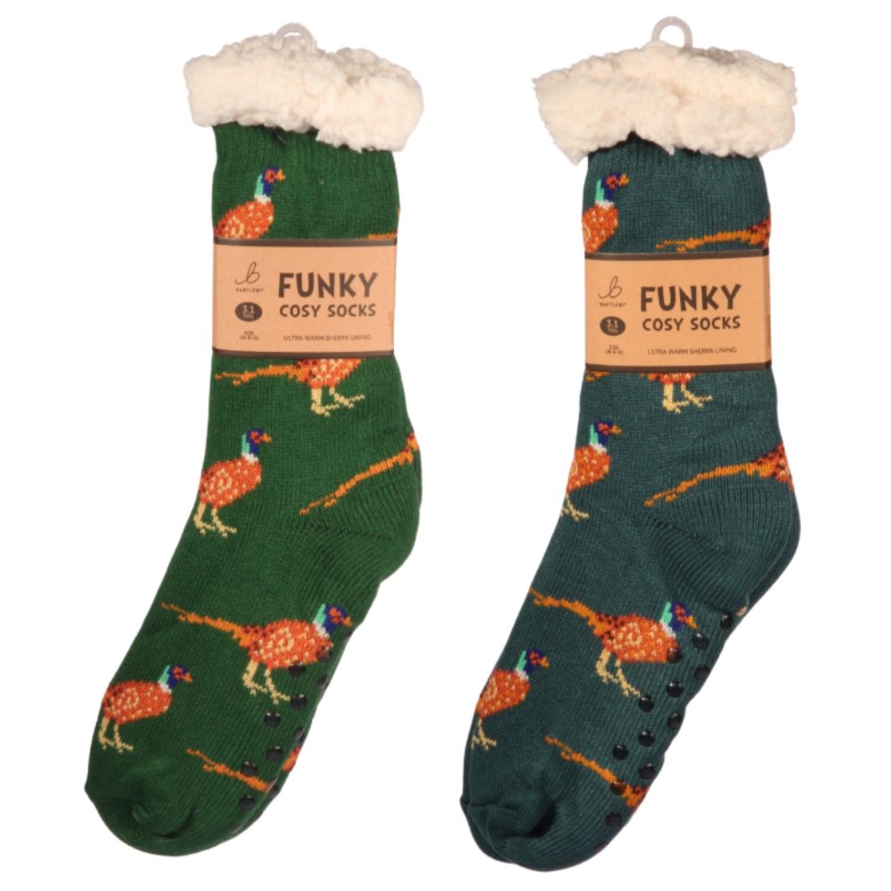 Bartleby Mens Golden Pheasant Sherpa Socks (Choice of 2)