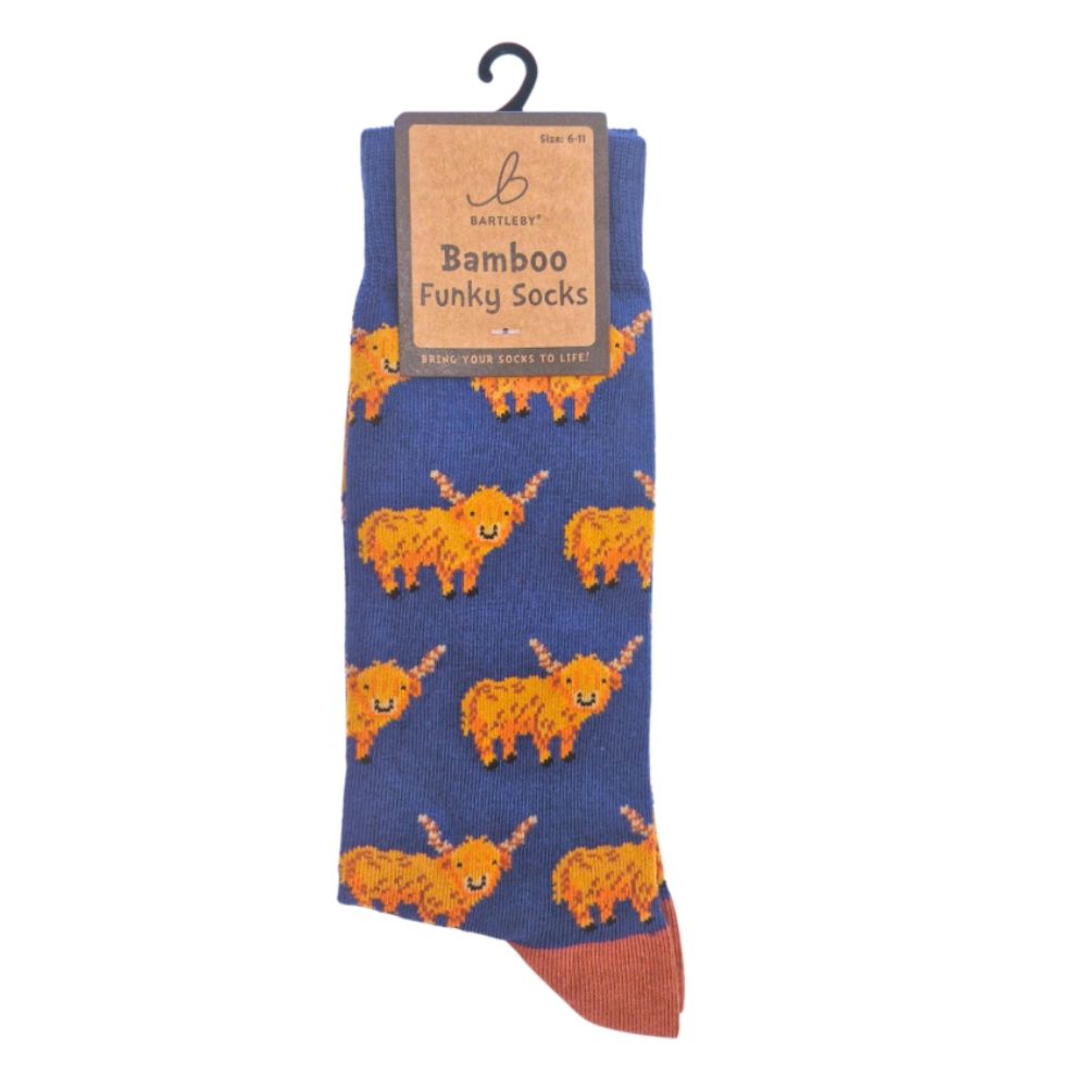 Bartleby Men's Hardy Highlands Funky Bamboo Socks - Size 7-11