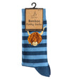 Bartleby Mens Striped Highland Cow Funky Bamboo Socks - Size 4-7 - Old Railway Line Garden Centre