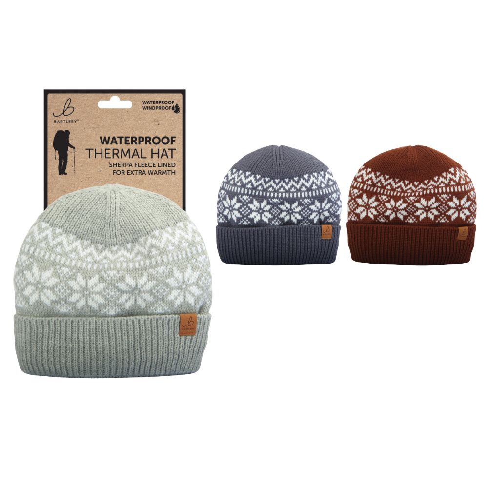 Bartleby Nordic Print Waterproof Beanie (Choice of 3)