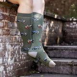 Bartleby Retro Tractos Welly Socks Size 6-11