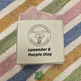 Beacons Goat Soapery Lavender & Purple Clay Soap Bar - Old Railway Line Garden Centre