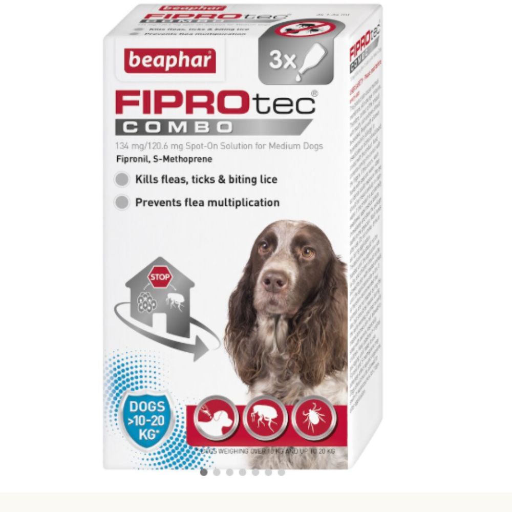 Beaphar Fiprotec Flea & Tick Spot on for Medium Dogs