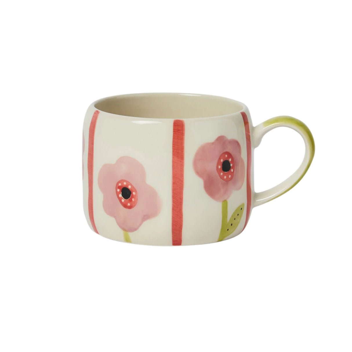 Belly Button 13cm Mauve Flower Stoneware Mug