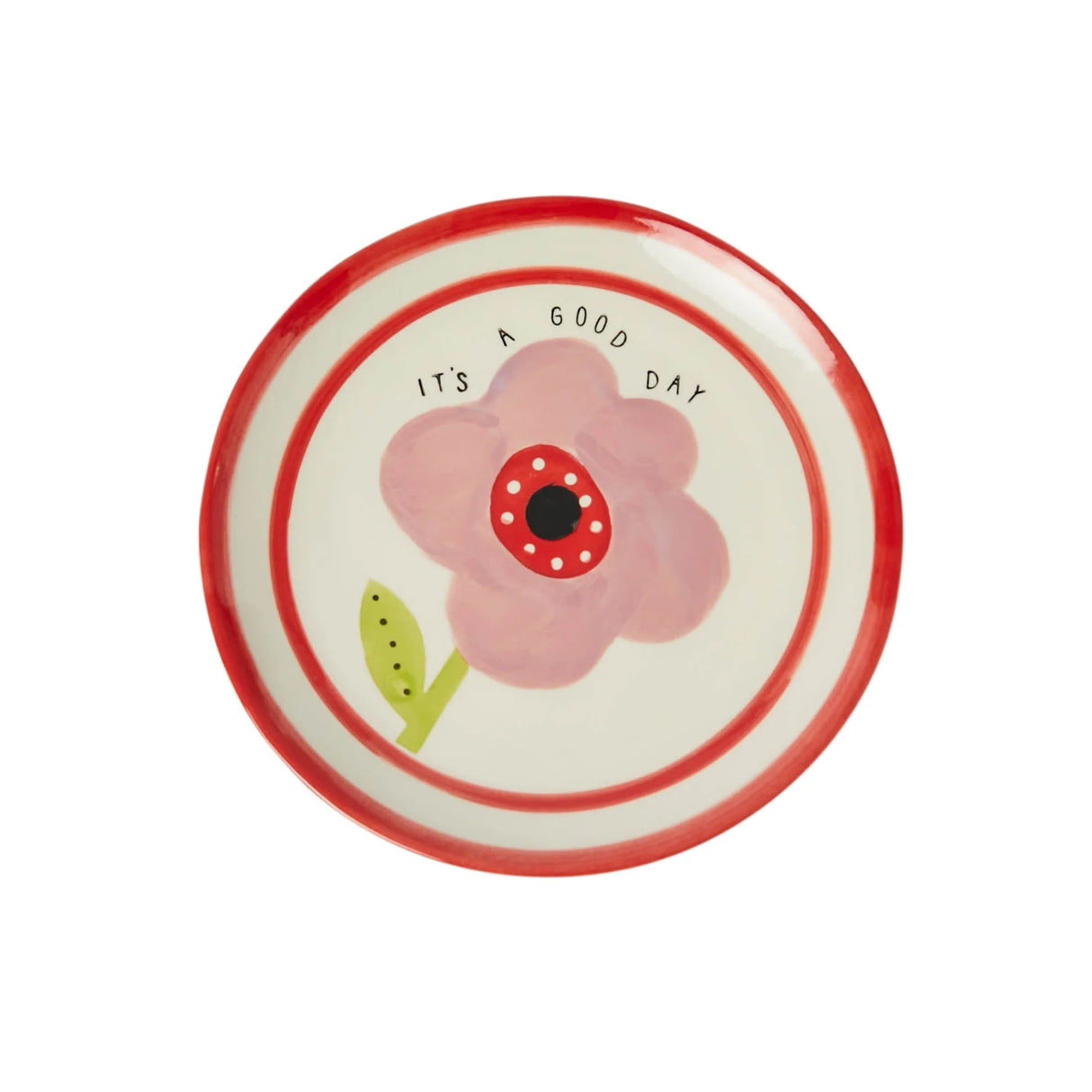 Belly Button 20cm Mauve Flower Stoneware Plate