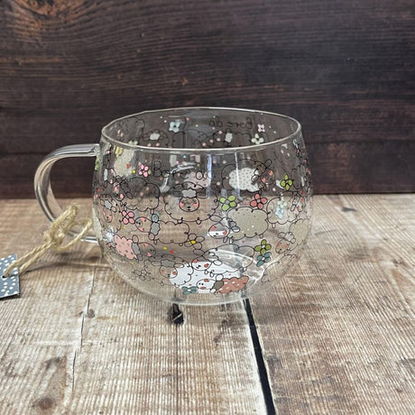Belly Button Bauble 'Bore Da' Welsh Sheep Glass Mug - Old Railway Line Garden Centre