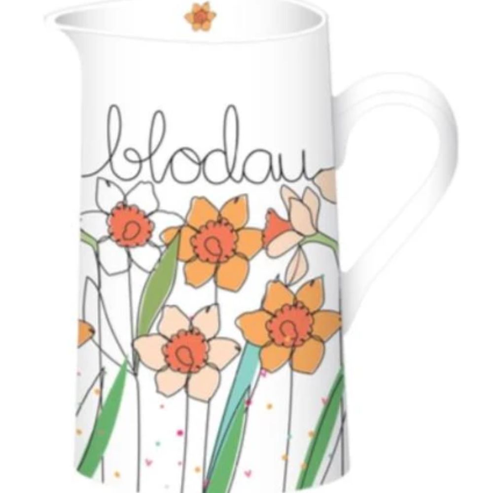 Belly Button 'Blodau' Daffodils Extra Large Welsh Jug
