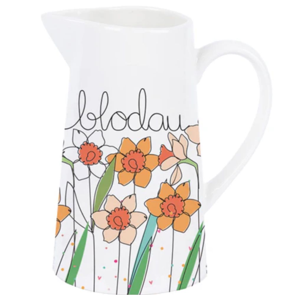 Belly Button 'Blodau' Daffodils Welsh Small Jug