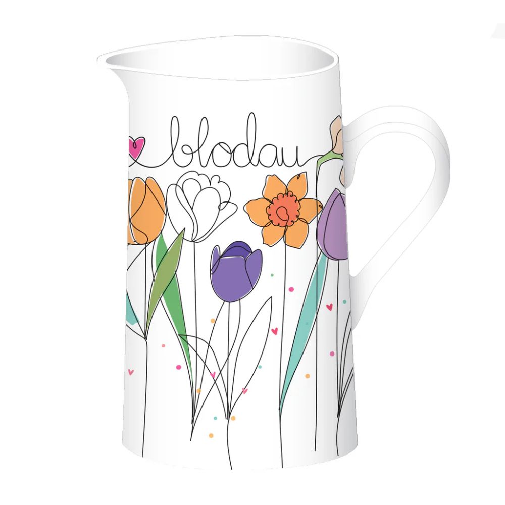 Belly Button 'Blodau' Extra Large Tulip Ceramic Jug