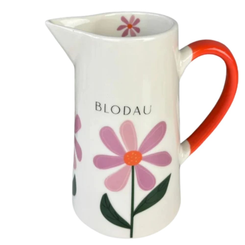 Belly Button Blodau Floral Ceramic Jug - Pink Daisy