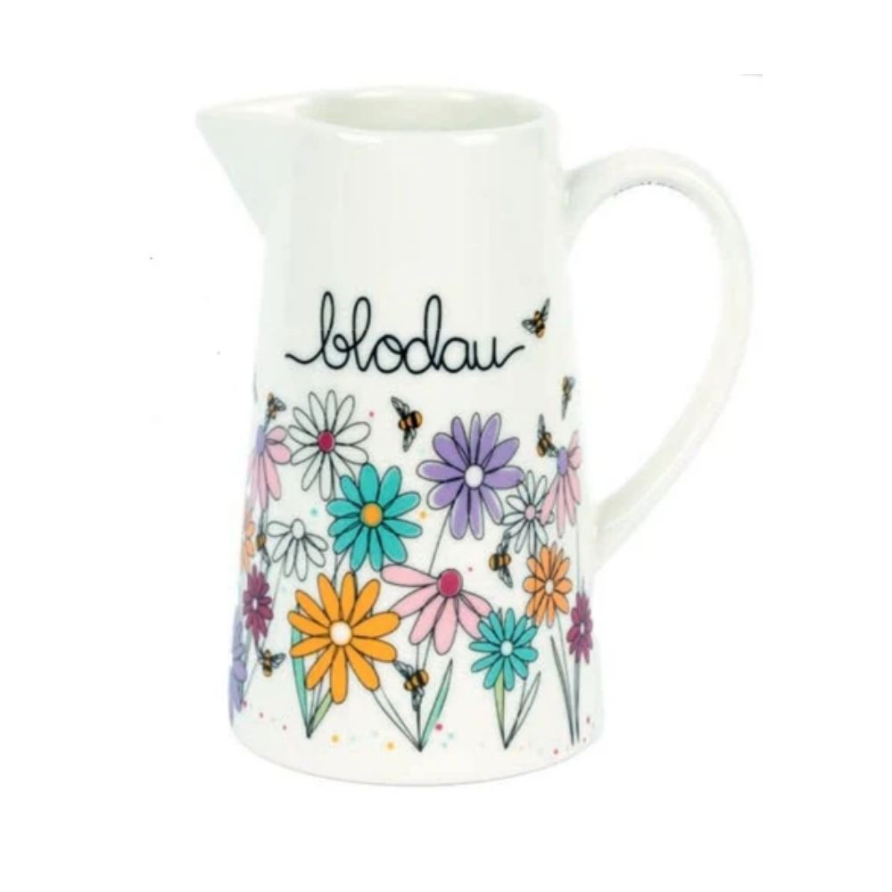 Belly Button 'Blodau' Large Jug - Flowers and Bees