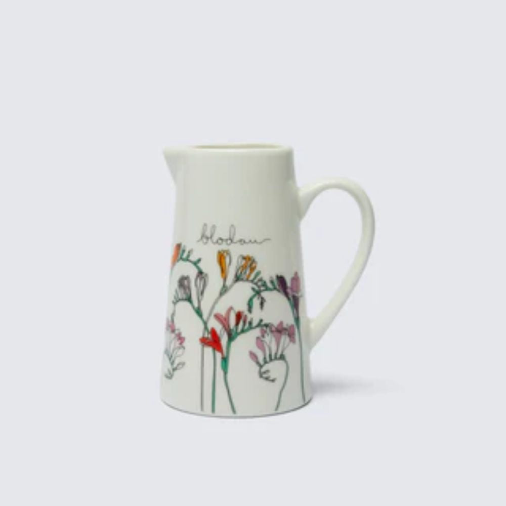Belly Button 'Blodau' Welsh Freesias Ceramic Medium Jug