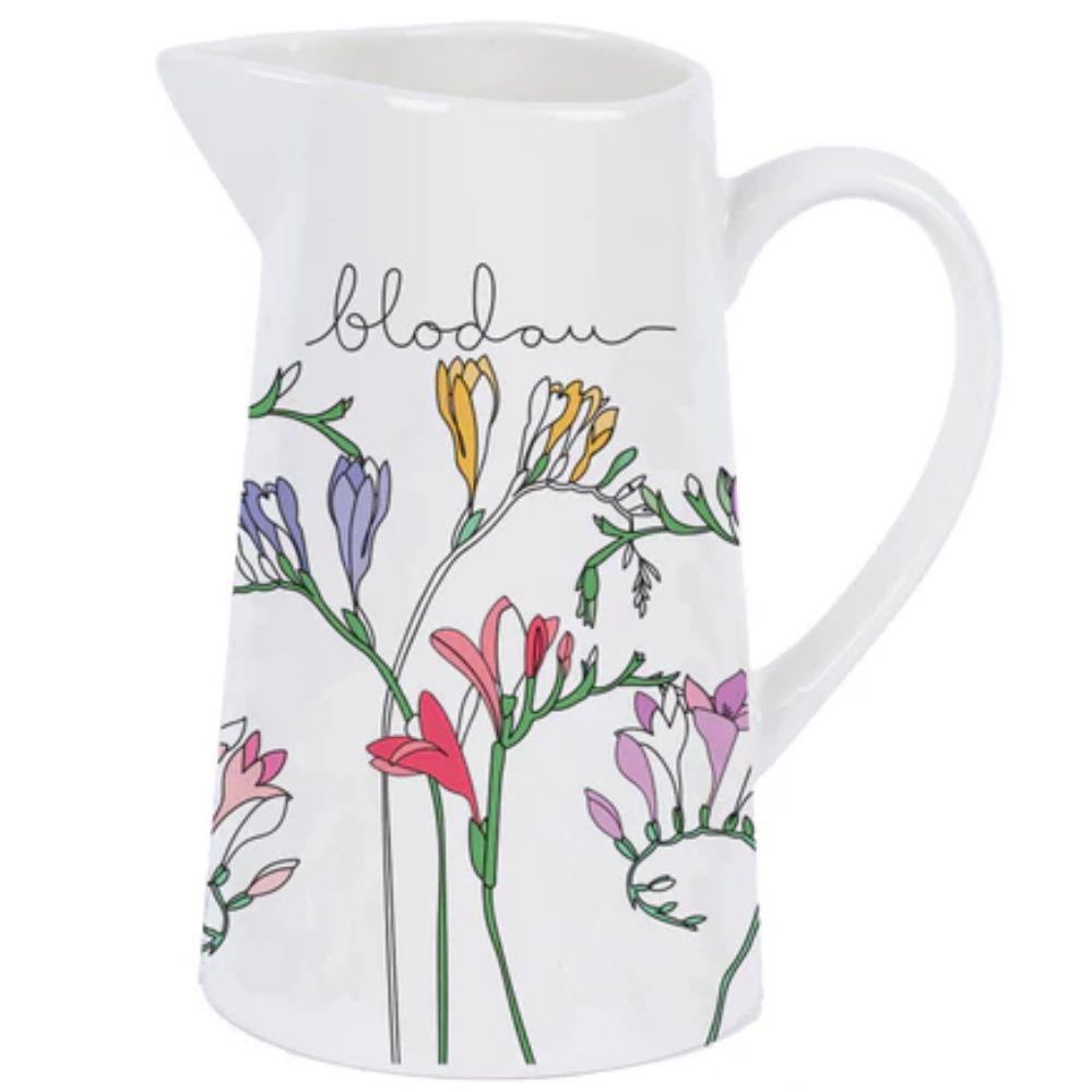 Belly Button 'Blodau' Welsh Freesias Ceramic Small Jug