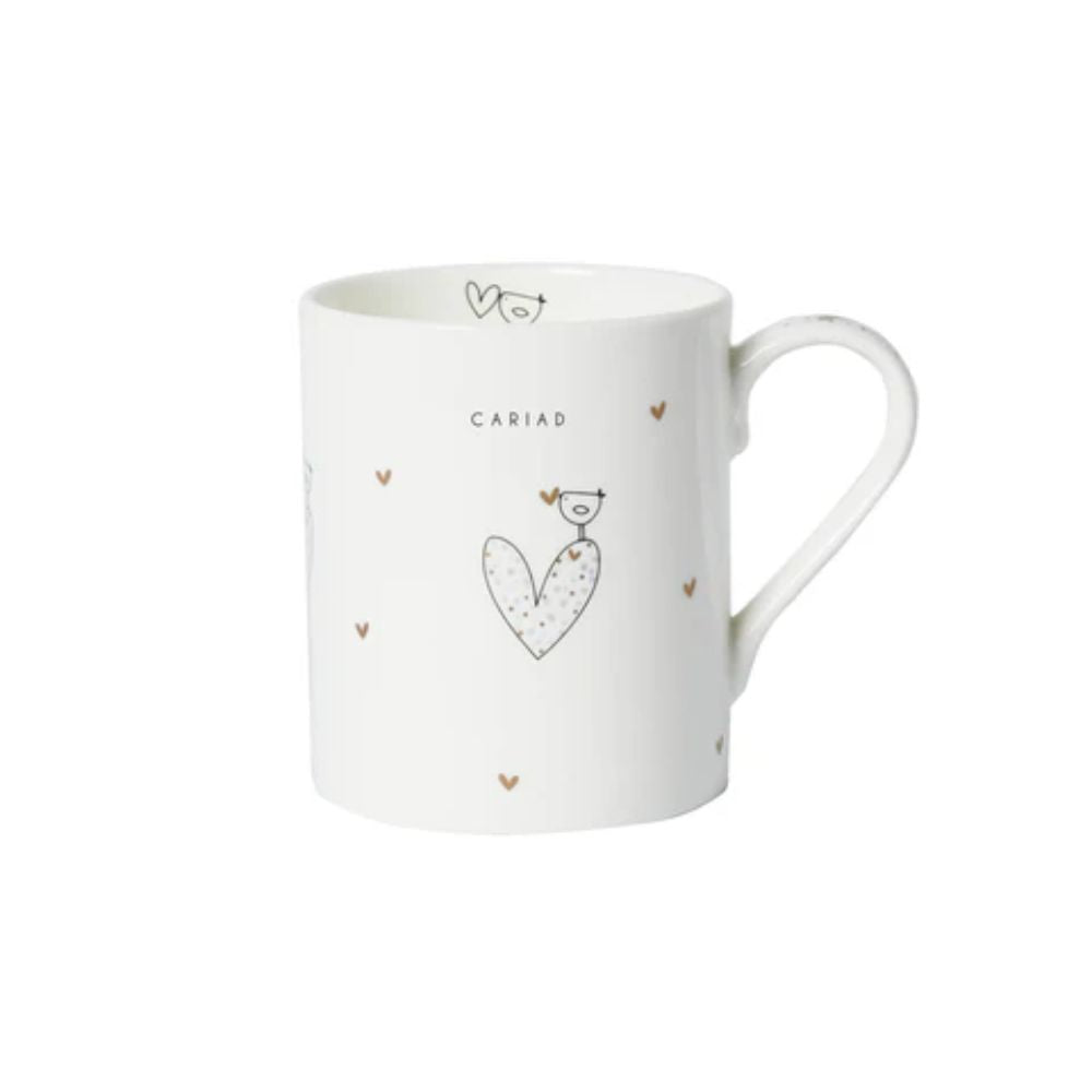 Belly Button Fine Bone China 'Cariad' Mug