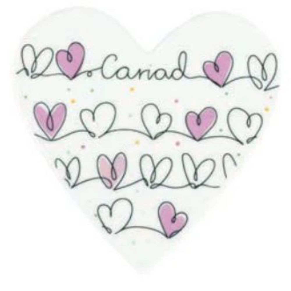 Belly Button 'Cariad' Porcelain Heart Coaster