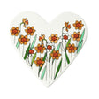 Belly Button Daffodil Heart Coaster - Old Railway Line Garden Centre