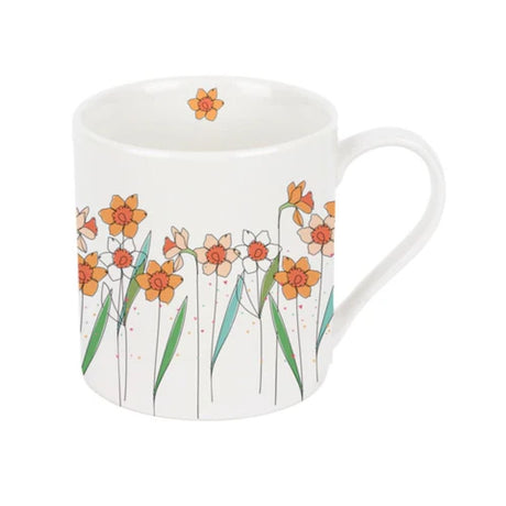Belly Button Daffodils Fine Bone China Mug - Old Railway Line Garden Centre
