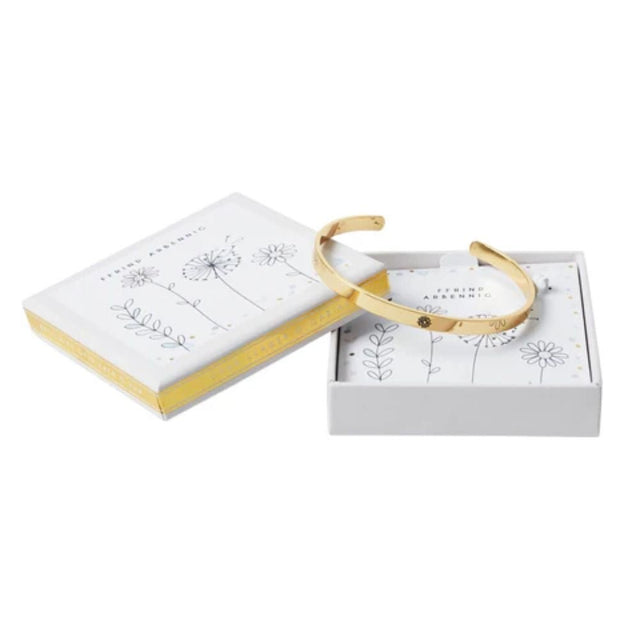 Belly Button 'Ffrind Arbennig' Gold Plated Bangle - Old Railway Line Garden Centre