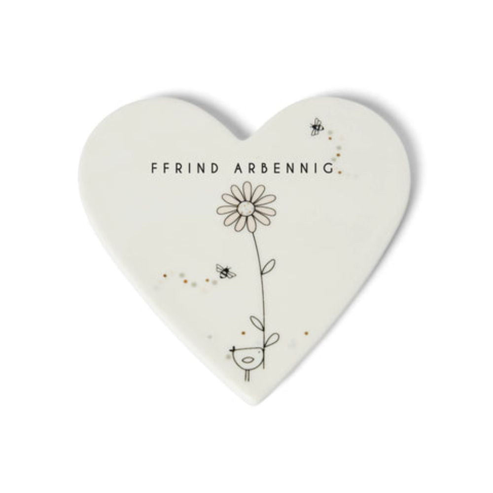 Belly Button Ffrind Arbennig Heart Coaster