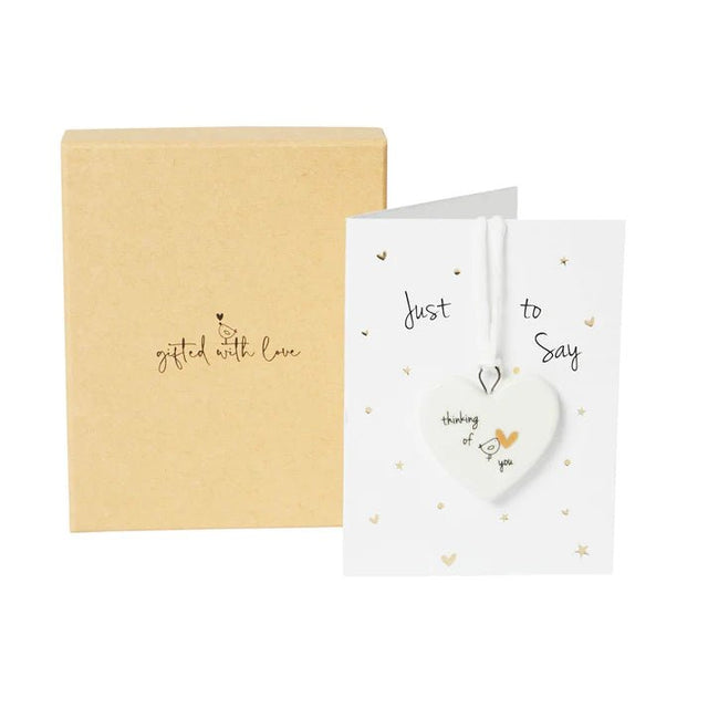 Belly Button Thinking Of You Ceramic Hanging Decoration - Old Railway Line Garden Centre
