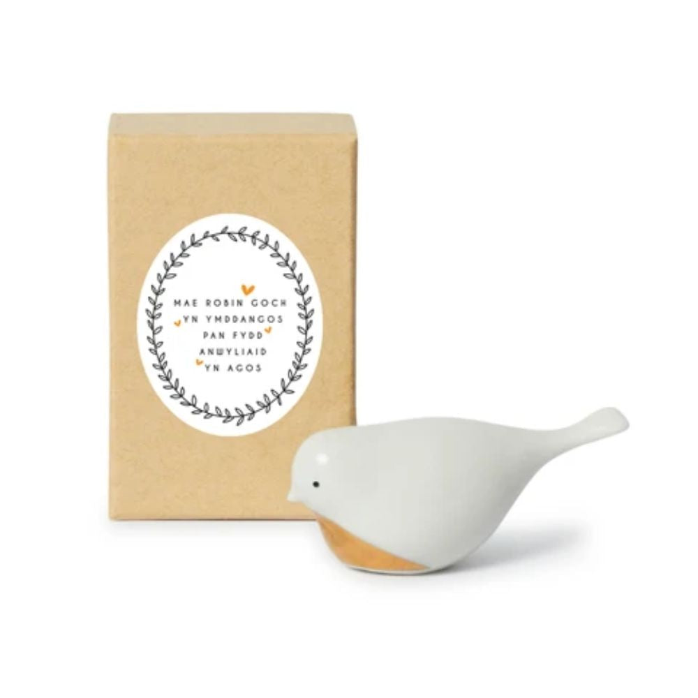 Belly Button Welsh Token Robin in Box
