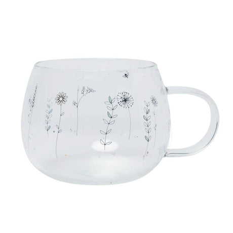 Bellybutton Signature Wildflowers Glass Mug - Old Railway Line Garden Centre
