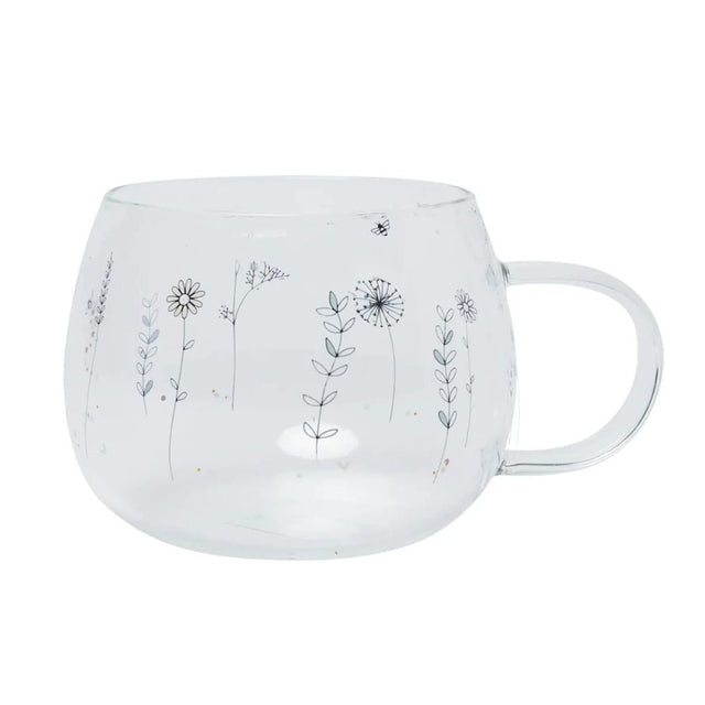 Bellybutton Signature Wildflowers Glass Mug - Old Railway Line Garden Centre