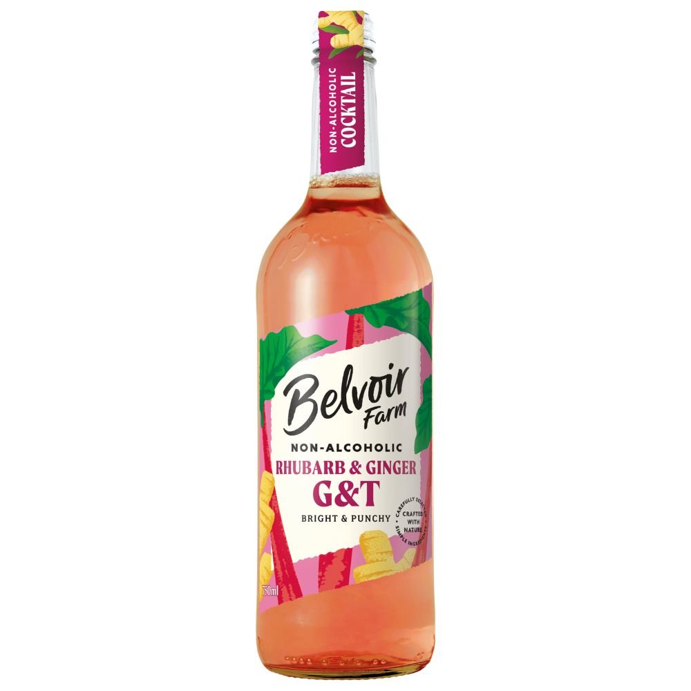 Belvoir 750ml Non - Alcoholic Rhubarb & Ginger - Old Railway Line Garden Centre