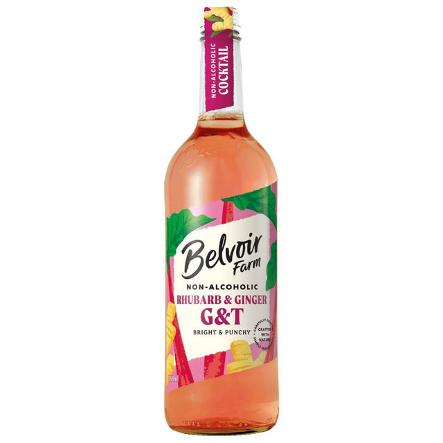 Belvoir 750ml Non - Alcoholic Rhubarb & Ginger - Old Railway Line Garden Centre