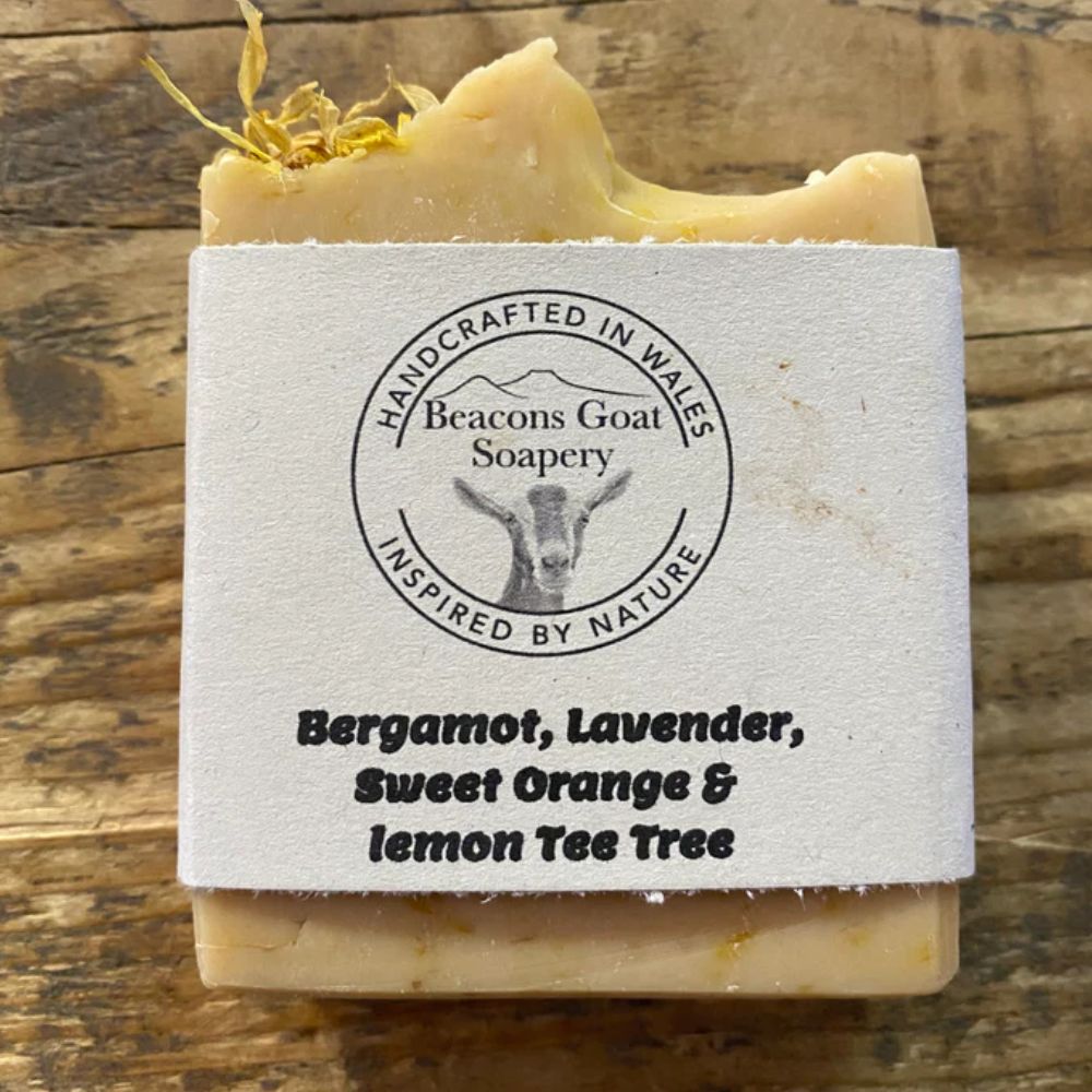 Bergamot, Lavender, Sweet Orange & Lemon Tea Tree Goats Milk Soap - Old Railway Line Garden Centre