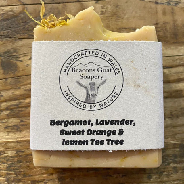 Bergamot, Lavender, Sweet Orange & Lemon Tea Tree Goats Milk Soap - Old Railway Line Garden Centre
