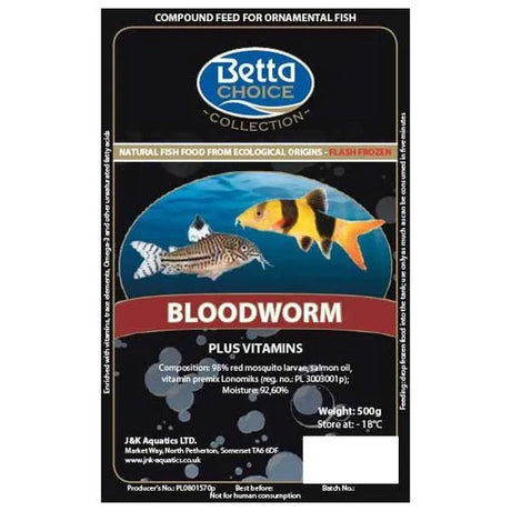 Betta 500g Choice Bloodworm - Old Railway Line Garden Centre
