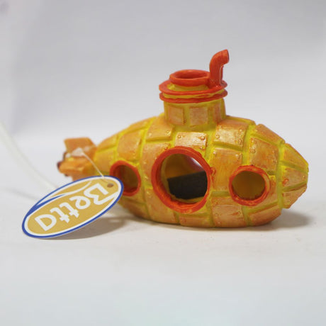 Betta 8.5cm Air Action Yellow Submarine Aquarium Ornament