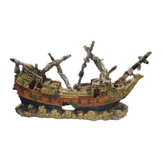Betta Choice 80cm Shipwreck Aquarium Ornament - Old Railway Line Garden Centre