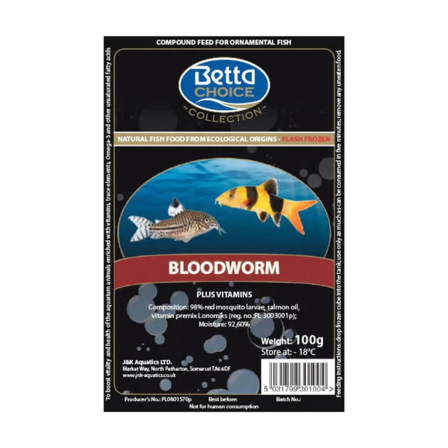 Betta Choice Frozen Bloodworm - Old Railway Line Garden Centre