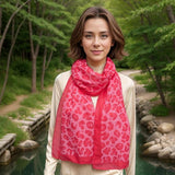Black Ginger 180cm Pink Leopard Print Scarf - Old Railway Line Garden Centre