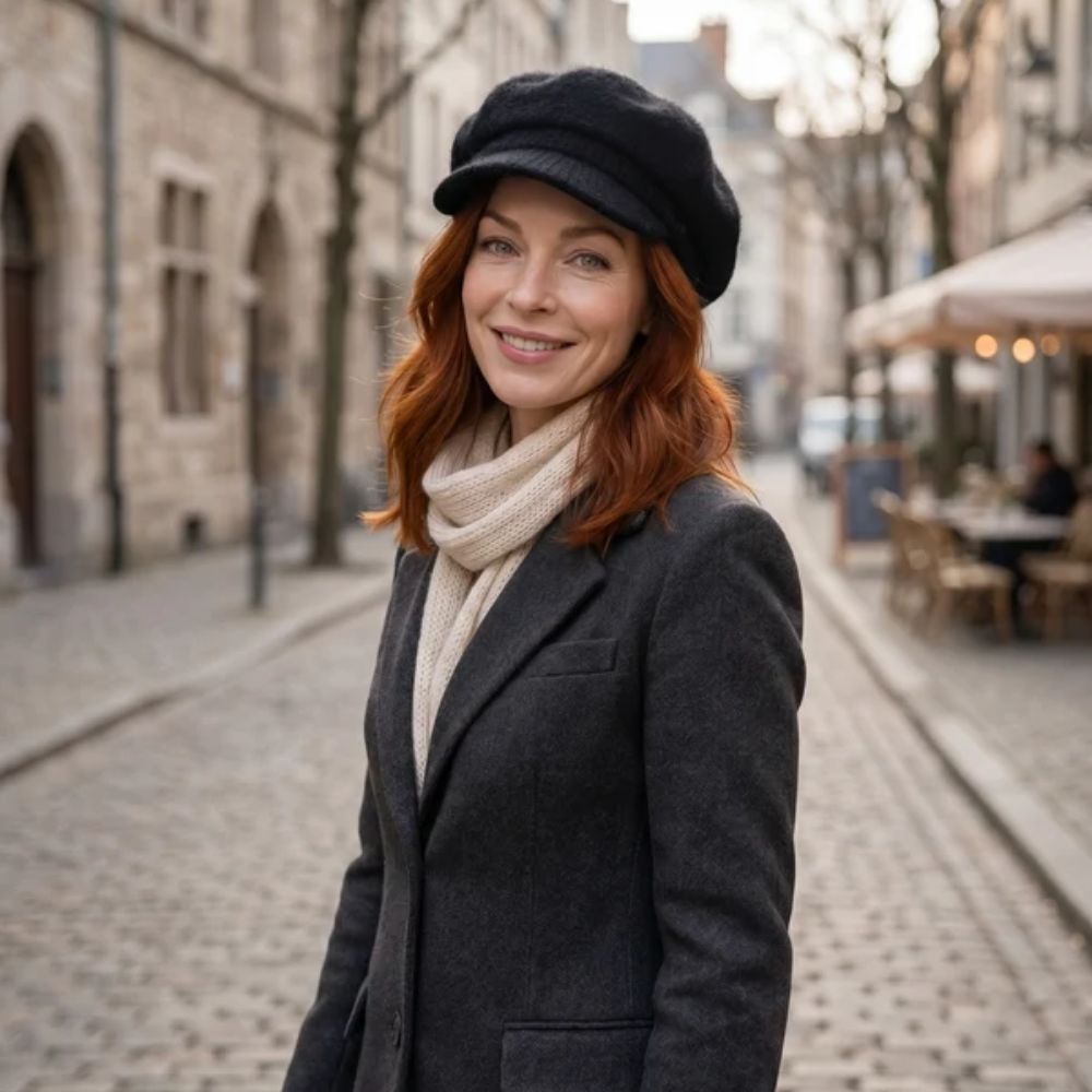 Black Ginger Baker Boy Hat - Black