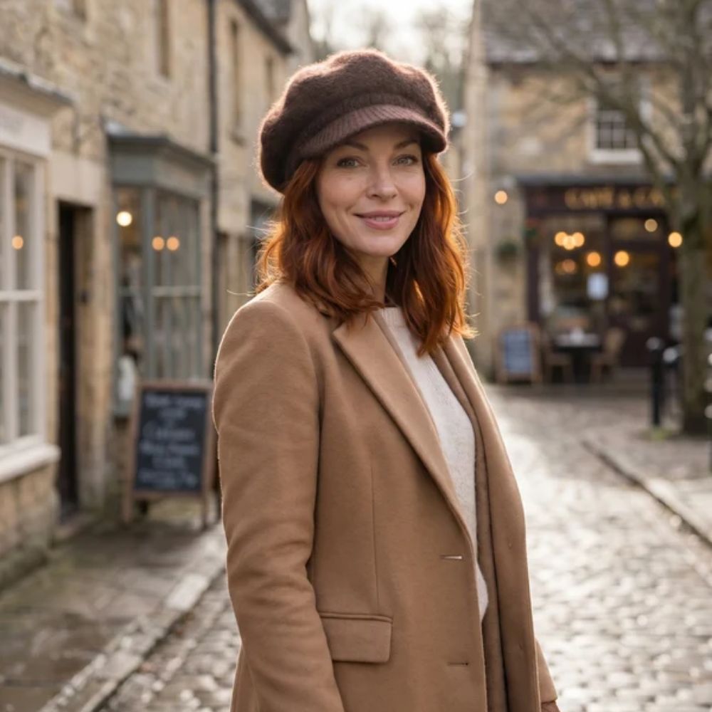 Black Ginger Baker Boy Hat - Chocolate Brown