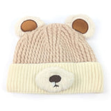 Black Ginger Bertie the Bear Hat (1-4yrs) - Cream