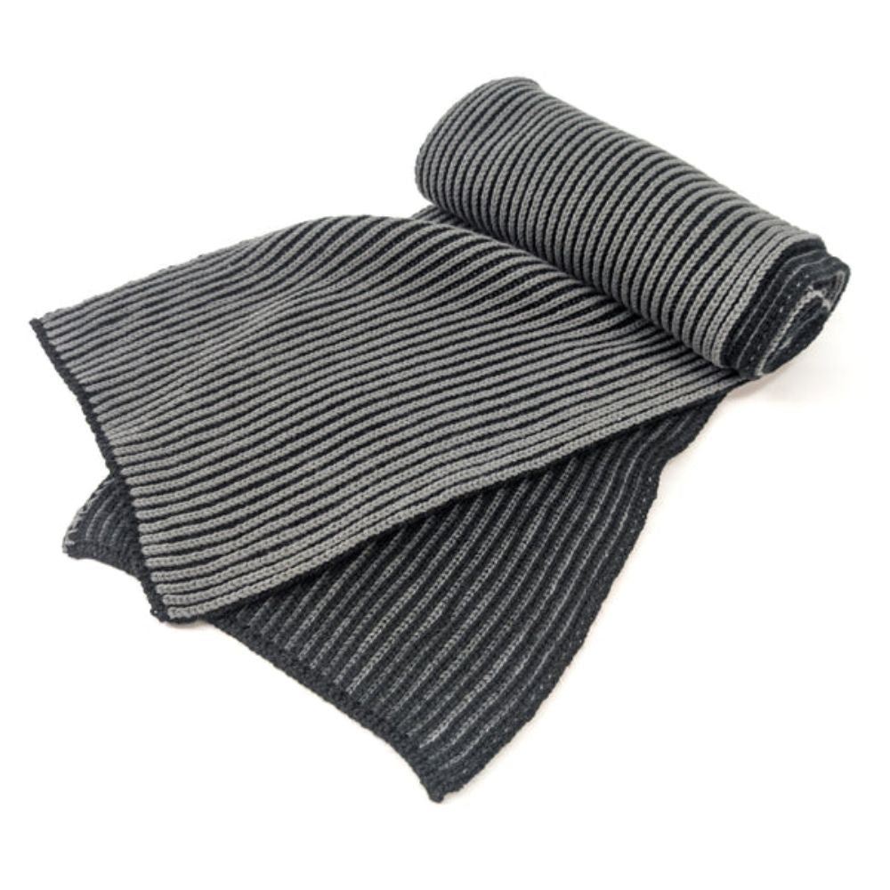 Black Ginger Biarittz - Unisex Knitted Scarf (25x180cm) - Black/Grey