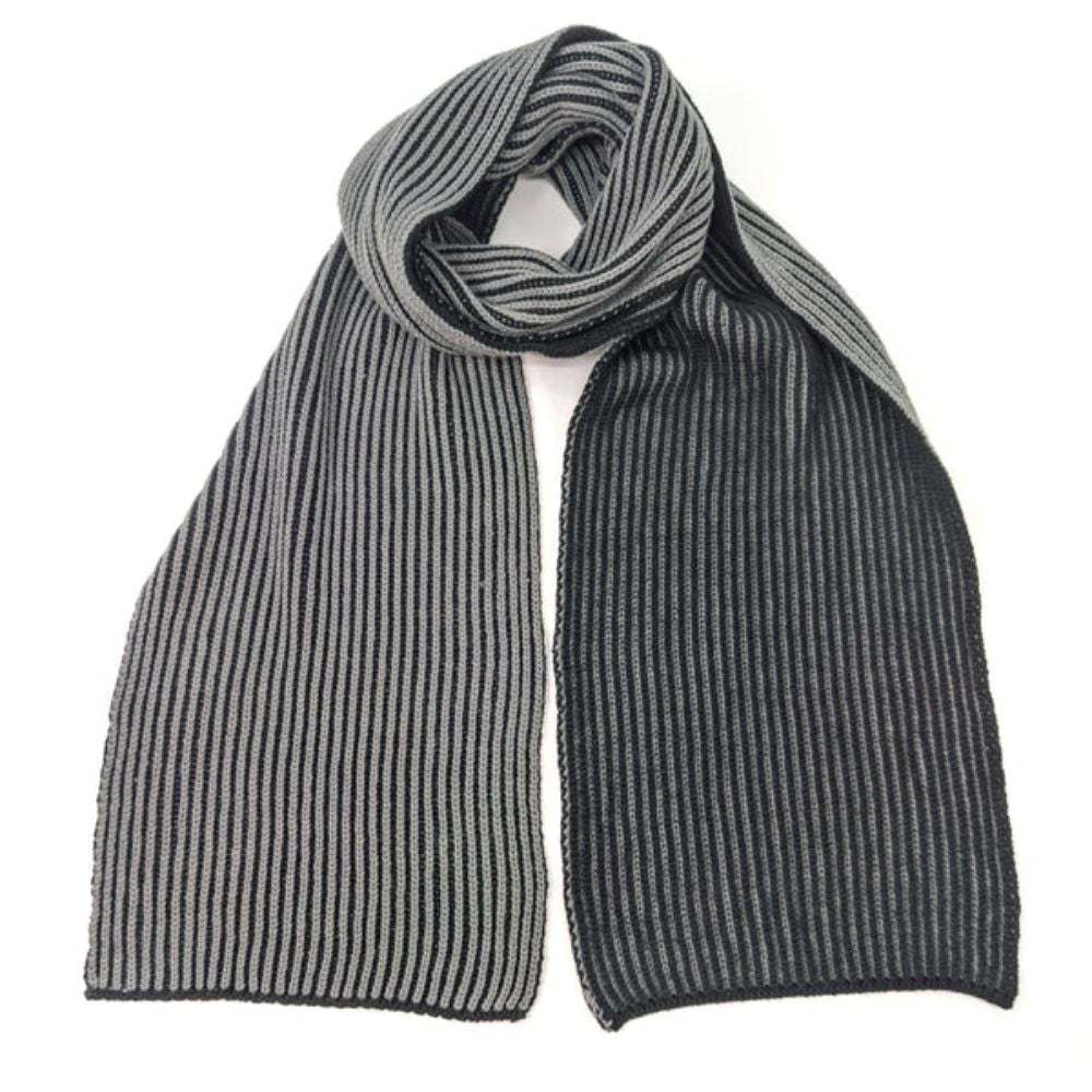 Black Ginger Biarittz - Unisex Knitted Scarf (25x180cm) - Black/Grey