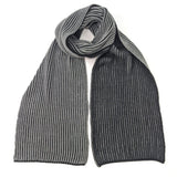 Black Ginger Biarittz - Unisex Knitted Scarf (25x180cm) - Black/Grey