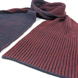 Black Ginger Biarittz - Unisex Knitted Scarf (25x180cm) - Dark Red/Navy