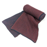 Black Ginger Biarittz - Unisex Knitted Scarf (25x180cm) - Dark Red/Navy
