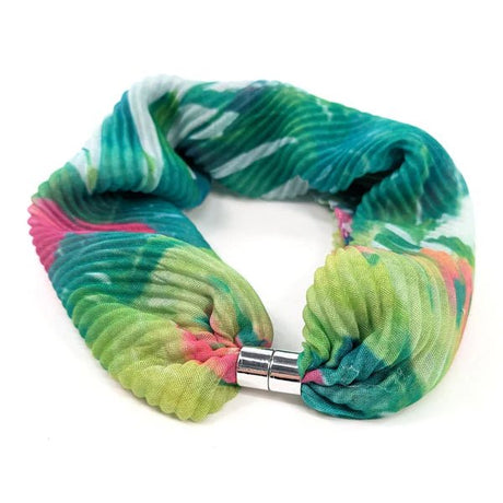 Black Ginger Bright Tropical Magnetic Neck Scarf - Old Railway Line Garden Centre