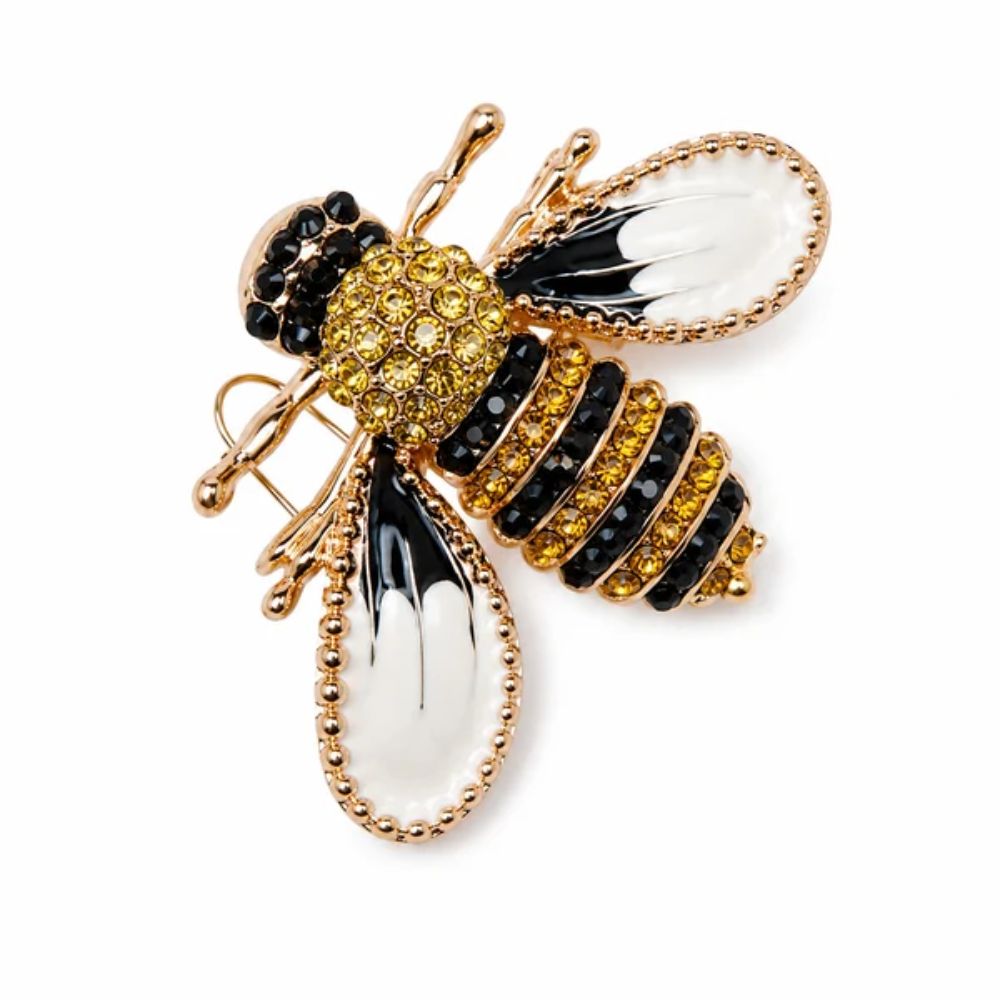Black Ginger Magnetic Brooch - Buzzing Bee