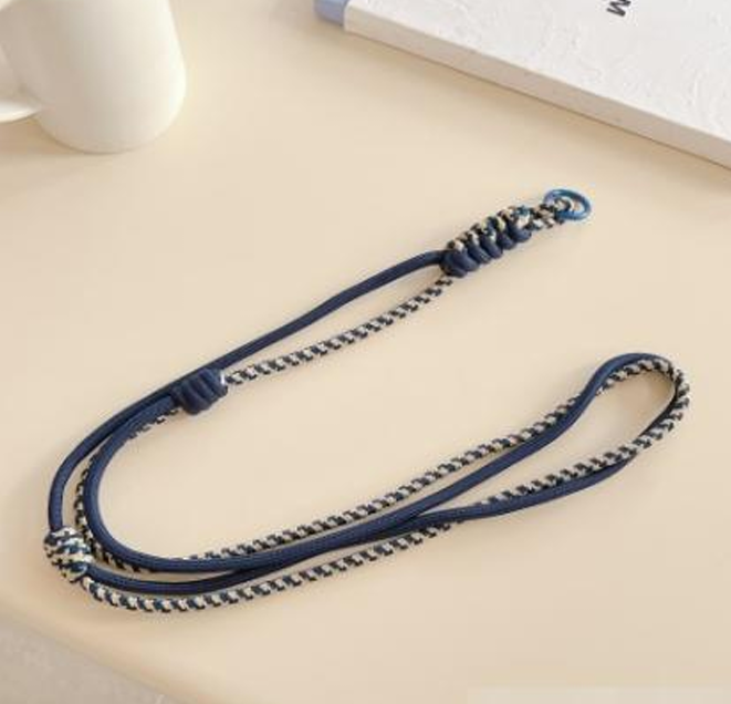 Black Ginger Crossbody Double Adjustable Phone Strap - Navy