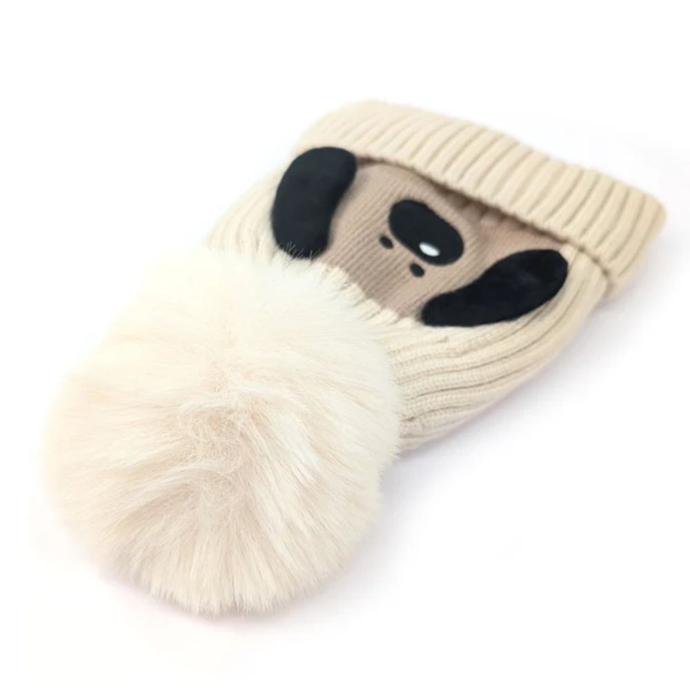 Black Ginger Drew the Dog Hat (4-8yrs) - Cream